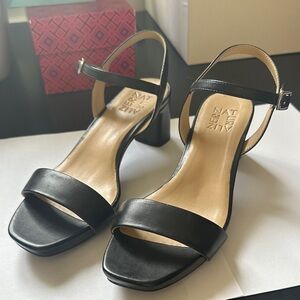 Naturalizer Black Strappy Heels